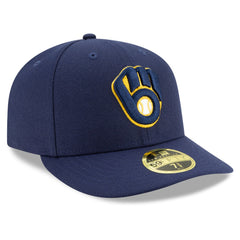 Milwaukee Brewers New Era Authentic Collection On-Field Low Profile 59FIFTY Fitted Hat - Navy - New Era on Sale