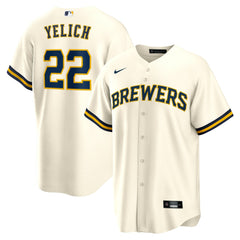 Christian Yelich Milwaukee Brewers Nike Home Replica Player Jersey - Cream - Nike on Sale