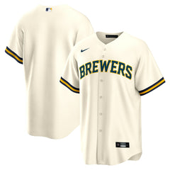 Milwaukee Brewers Nike Home Replica Team Jersey - Cream - Nike Lifestyle
