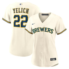Christian Yelich Milwaukee Brewers Nike Women's Home Replica Player Jersey - Cream - Nike Online