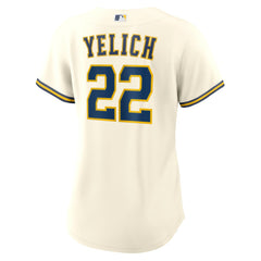 Christian Yelich Milwaukee Brewers Nike Women's Home Replica Player Jersey - Cream - Nike Online
