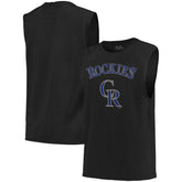 Colorado Rockies Majestic Threads Softhand Muscle Tank Top - Black - MLB Lifestyle