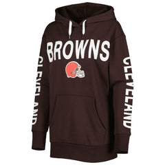 Cleveland Browns G-III 4Her by Carl Banks Women's Extra Point Pullover Hoodie Brown