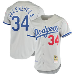 Fernando Valenzuela Los Angeles Dodgers Mitchell & Ness Road 1981 Cooperstown Collection Authentic Jersey - Gray - Mitchell & Ness Lifestyle