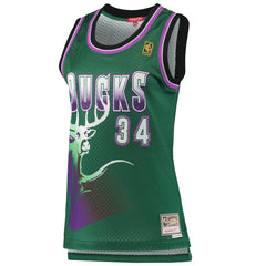 Ray Allen Milwaukee Bucks Women's 1996/97 Hardwood Classics Swingman Jersey Green | Mitchell & Ness Lifestyle
