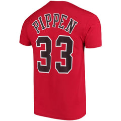 Scottie Pippen Chicago Bulls Hardwood Classics Name & Number Player T-Shirt for sale Red | Mitchell & Ness for sale