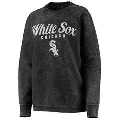Chicago White Sox G-III 4Her by Carl Banks Women's Comfy Cord Pullover Sweatshirt - Black - MLB Lifestyle