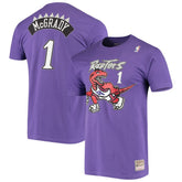 Tracy McGrady Toronto Raptors Hardwood Classics Stitch Name & Number T-Shirt Purple | Mitchell & Ness