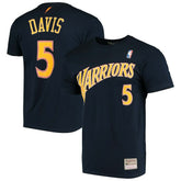 Baron Davis Golden State Warriors Hardwood Classics Stitch Name & Number T-Shirt for sale Navy | Mitchell & Ness Near Me