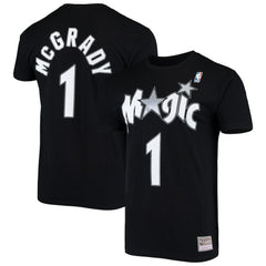 Tracy McGrady Orlando Magic Hardwood Classics Stitch Name & Number T-Shirt Black | Mitchell & Ness outlet
