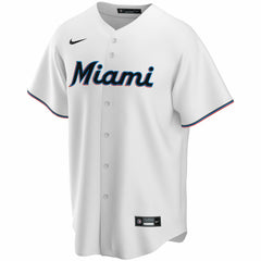 Miami Marlins Nike Home Replica Custom Jersey - White - Nike Lifestyle
