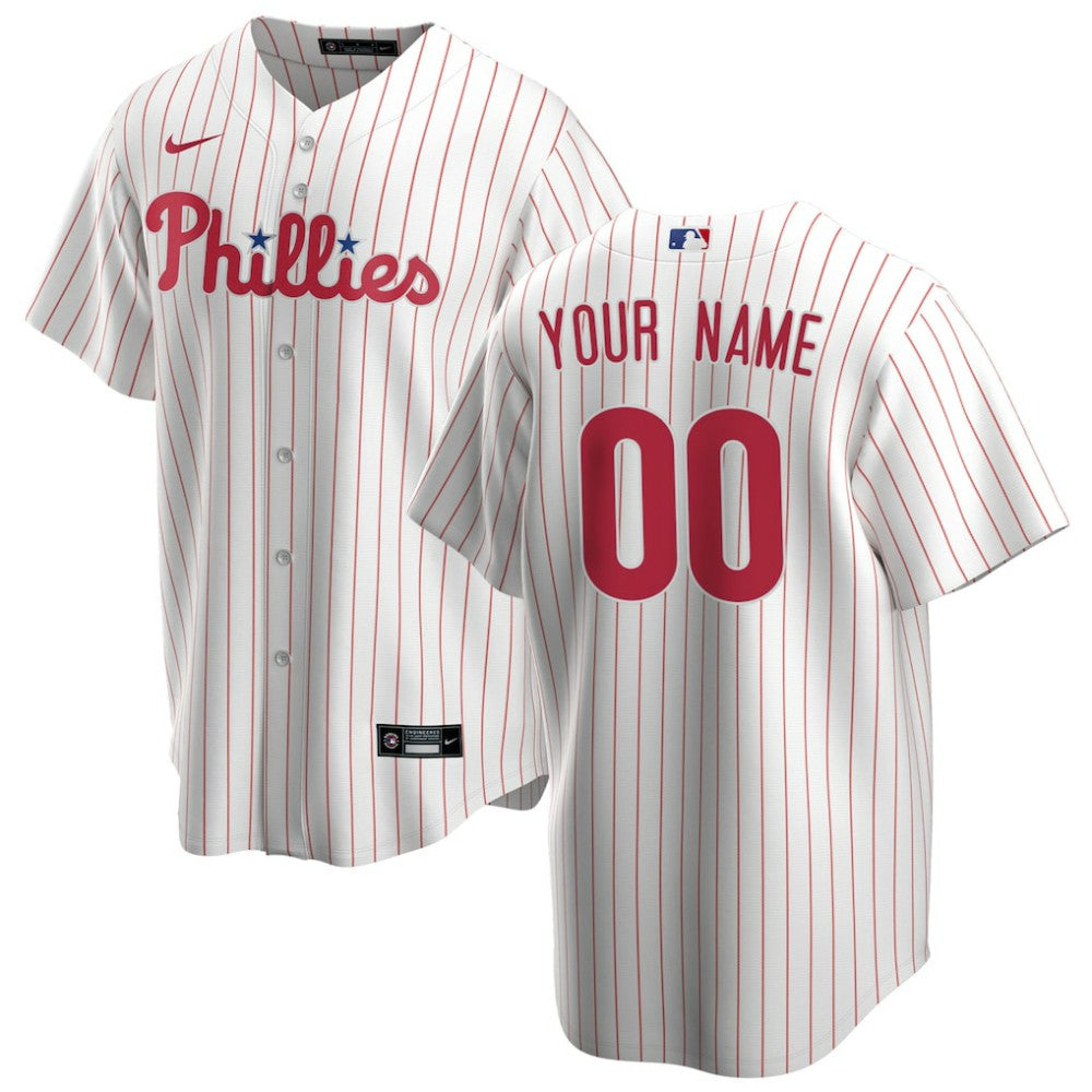 Philadelphia Phillies Nike Home Replica Custom Jersey - White - Nike Online