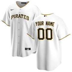 Pittsburgh Pirates Nike Home Replica Custom Jersey - White - Nike Sale