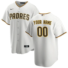 San Diego Padres Nike Home Replica Custom Jersey - White - Nike Lifestyle