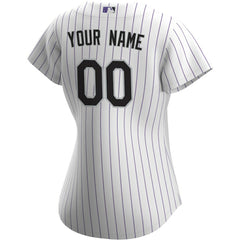 Colorado Rockies Nike Women's Home Replica Custom Jersey - White - Nike Discount