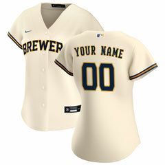 Milwaukee Brewers Nike Women's Home Replica Custom Jersey - Cream - Nike Sale