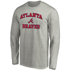 Atlanta Braves Fanatics Heart & Soul Long Sleeve T-Shirt - Gray - Fanatics Discount