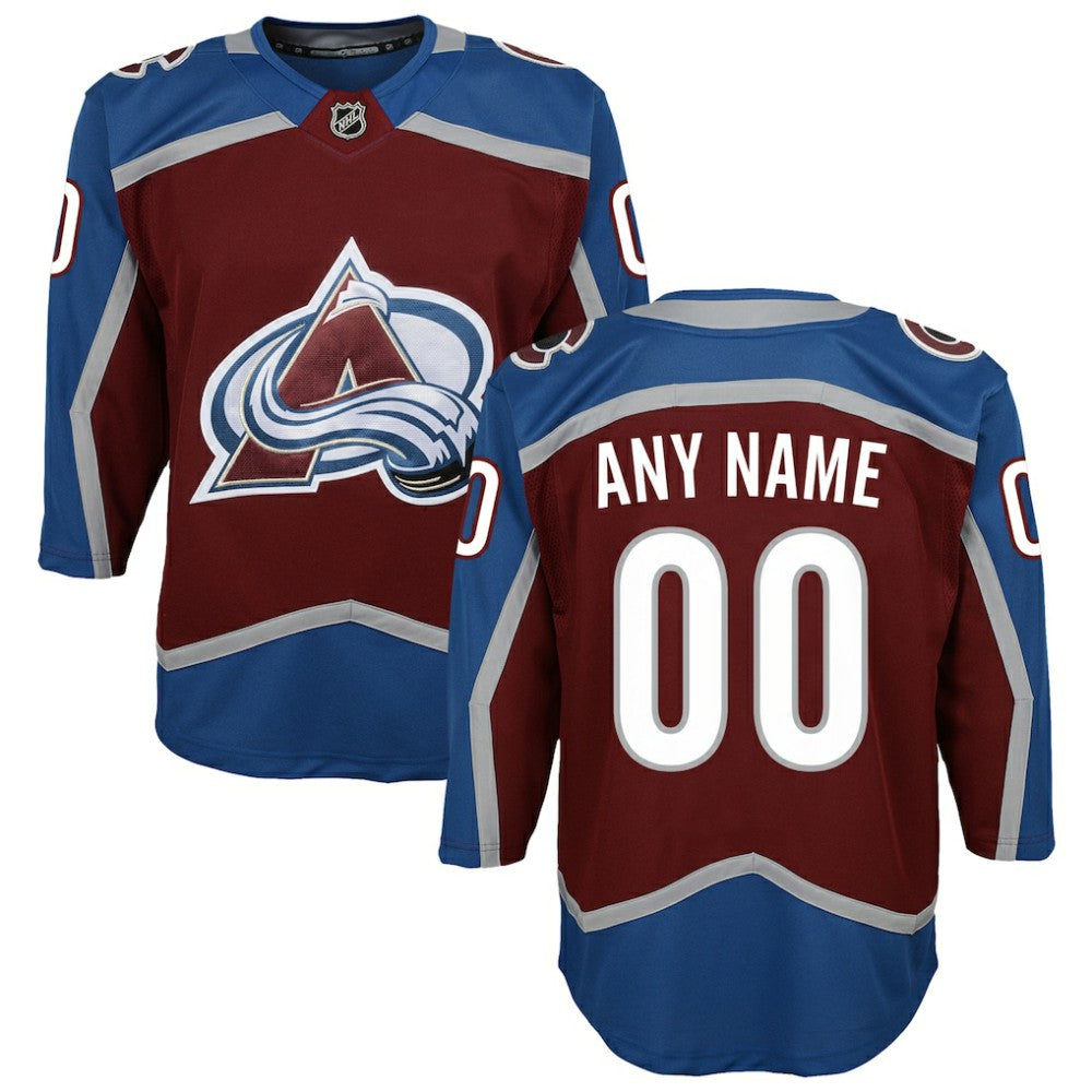 Colorado Avalanche Youth Home Premier Custom Jersey - Burgundy - NHL 3820527