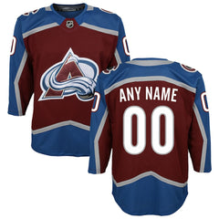 Colorado Avalanche Youth Home Premier Custom Jersey - Burgundy - NHL 3820527