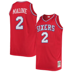 Moses Malone Philadelphia 76ers 1982/83 Big & Tall Hardwood Classics Swingman Jersey Red | Mitchell & Ness US