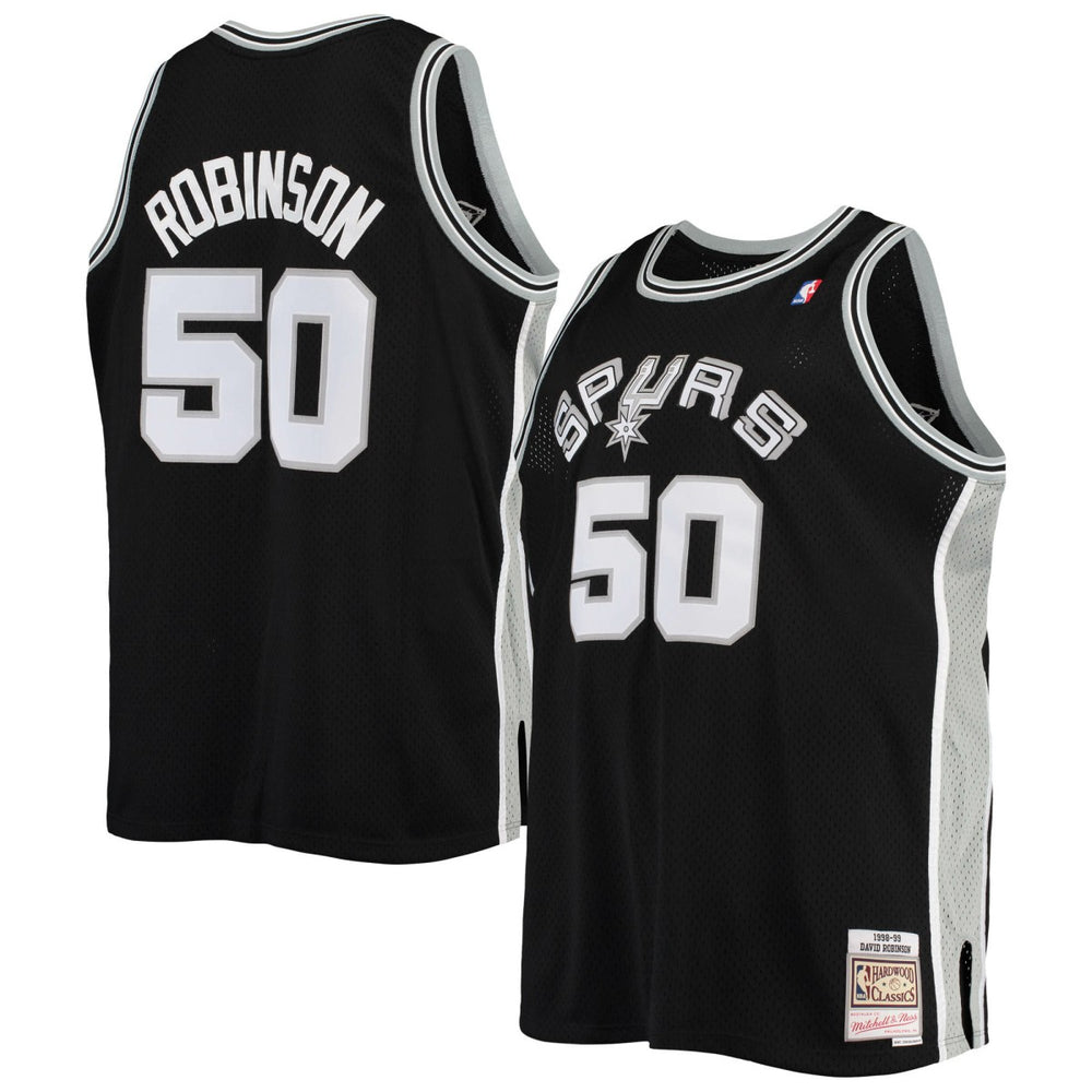 David Robinson San Antonio Spurs 1998/99 Big & Tall Hardwood Classics Swingman Jersey Black | Mitchell & Ness US
