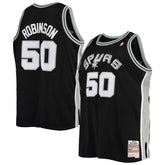 David Robinson San Antonio Spurs 1998/99 Big & Tall Hardwood Classics Swingman Jersey Black | Mitchell & Ness US
