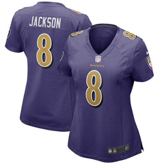 Nike Lamar Jackson Baltimore Ravens Women's Alternate Game Player Jersey Purple