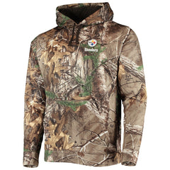 Pittsburgh Steelers Dunbrooke Circle Champion Tech Fleece Pullover Hoodie Realtree Camo