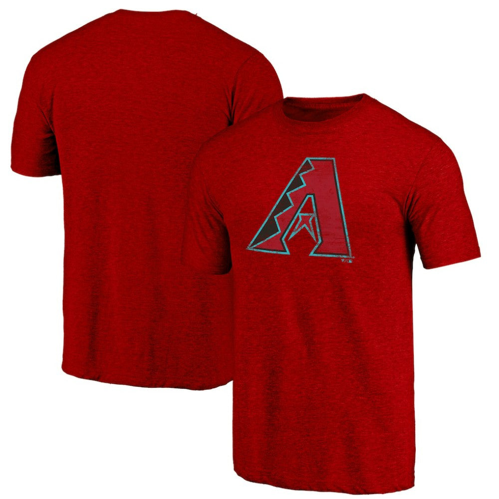 Arizona Diamondbacks Weathered Official Logo Tri-Blend T-Shirt - Red - MLB Online