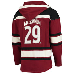 Nathan MacKinnon Colorado Avalanche '47 Player Name & Number Lacer Pullover Hoodie - Burgundy - NHL 3848260