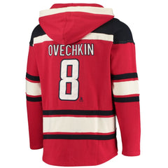 Alexander Ovechkin Washington Capitals '47 Player Name & Number Lacer Pullover Hoodie - Red - NHL 3848265