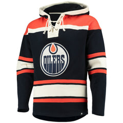 Connor McDavid Edmonton Oilers '47 Player Name & Number Lacer Pullover Hoodie - Navy - NHL 3848273