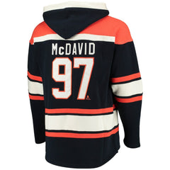 Connor McDavid Edmonton Oilers '47 Player Name & Number Lacer Pullover Hoodie - Navy - NHL 3848273