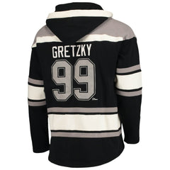 Wayne Gretzky Los Angeles Kings '47 Retired Player Name & Number Lacer Pullover Hoodie - Black - NHL 3848803