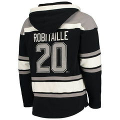 Luc Robitaille Los Angeles Kings '47 Retired Player Name & Number Lacer Pullover Hoodie - Black - NHL 3848804