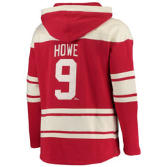 Gordie Howe Detroit Red Wings '47 Retired Player Name & Number Lacer Pullover Hoodie - Red - NHL 3848812