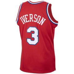 Allen Iverson Philadelphia 76ers 2002/03 Hardwood Classics Swingman Jersey Red | Mitchell & Ness online
