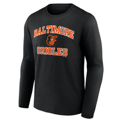 Men's Black Baltimore Orioles Team Heart & Soul Long Sleeve T-Shirt - MLB Discount