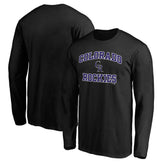 Men's Black Colorado Rockies Team Heart & Soul Long Sleeve T-Shirt - MLB Discount