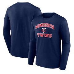 Men's Navy Minnesota Twins Team Heart & Soul Long Sleeve T-Shirt - MLB Lifestyle