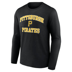 Men's Black Pittsburgh Pirates Team Heart & Soul Long Sleeve T-Shirt - MLB Sale