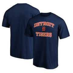 Detroit Tigers Fanatics MTO Label Heart & Soul T-Shirt - Navy - Fanatics on Sale