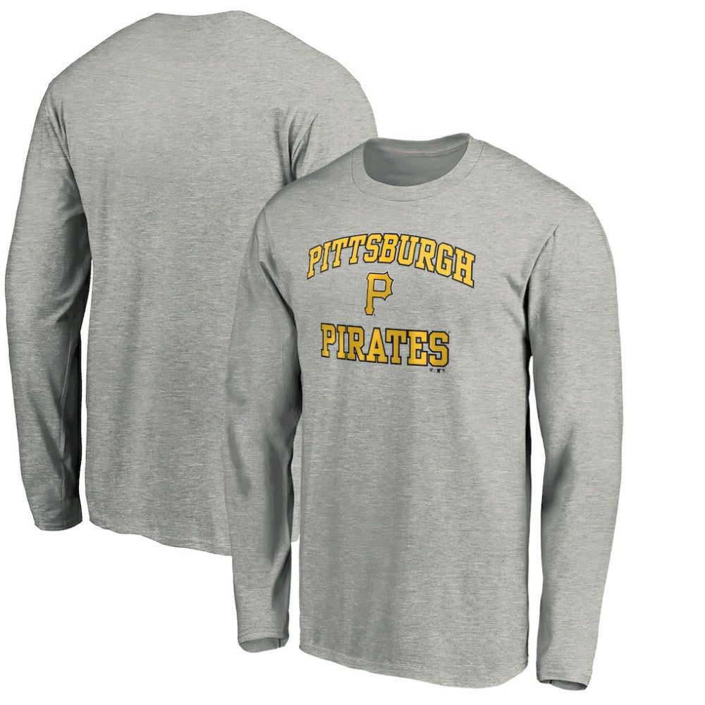 Pittsburgh Pirates Team Heart & Soul Long Sleeve T-Shirt - Heathered Gray - MLB on Sale