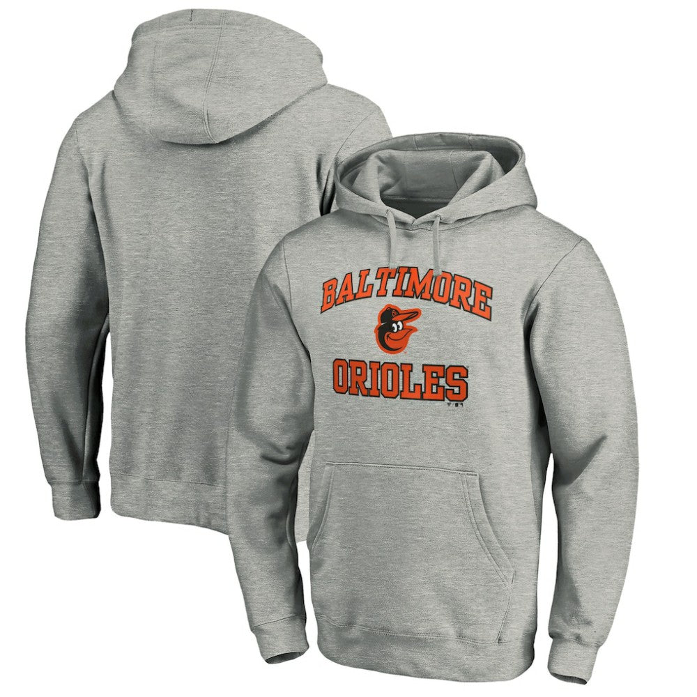 Baltimore Orioles Fanatics MTO Label Heart & Soul Pullover Hoodie - Heather Gray - Fanatics on Sale