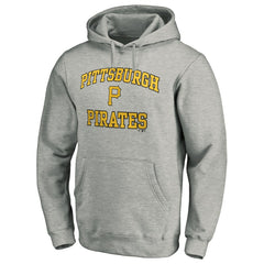 Pittsburgh Pirates Fanatics MTO Label Heart & Soul Pullover Hoodie - Heather Gray - Fanatics on Sale