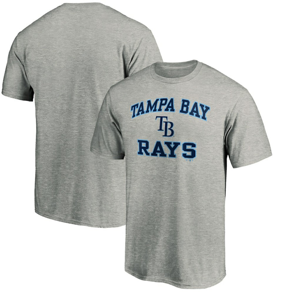 Tampa Bay Rays Fanatics MTO Label Heart & Soul T-Shirt - Heather Gray - Fanatics Sale