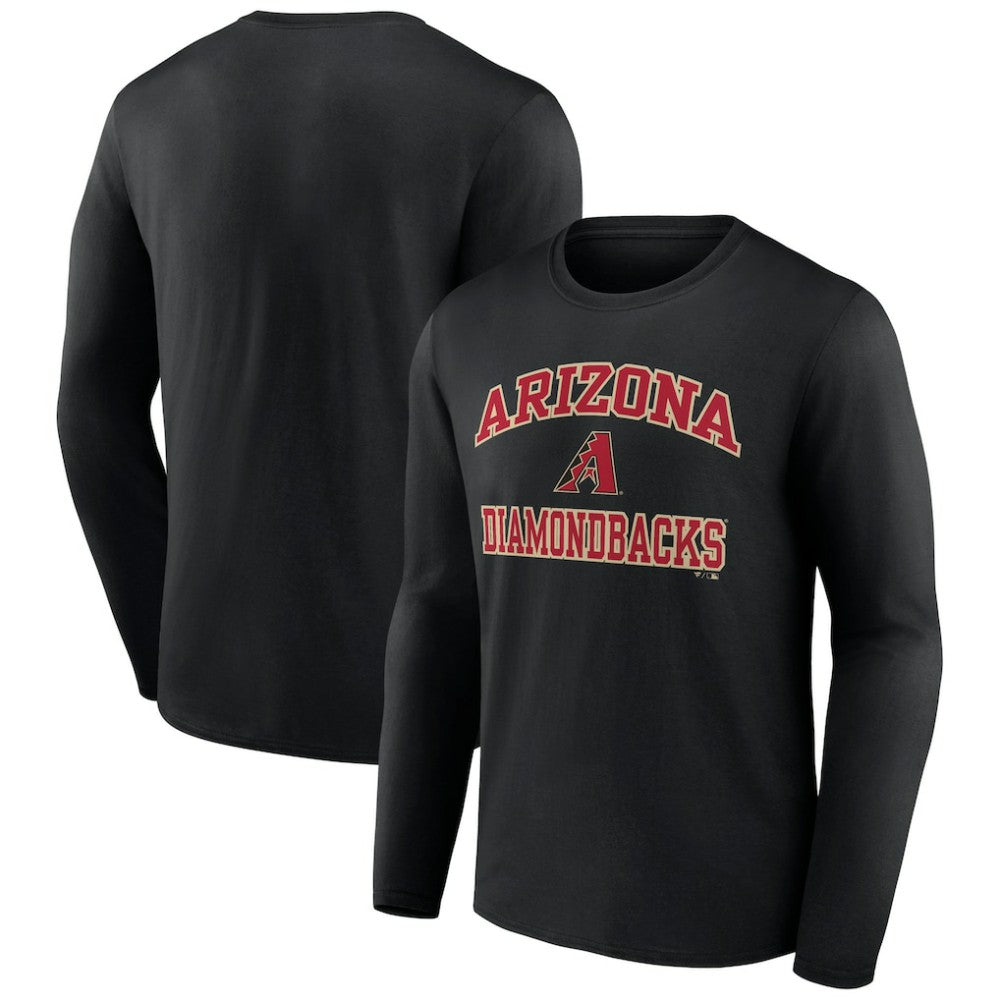 Men's Black Arizona Diamondbacks Team Heart & Soul Long Sleeve T-Shirt - MLB Sale