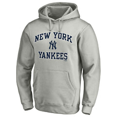 New York Yankees Fanatics MTO Label Heart & Soul Pullover Hoodie - Heather Gray - Fanatics Online