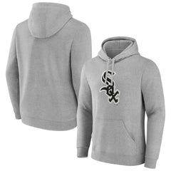 Chicago White Sox Official Logo Fitted Pullover Hoodie - Heather Gray - MLB Lifestyle