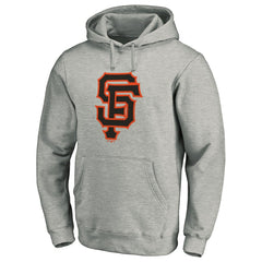 San Francisco Giants Official Logo Fitted Pullover Hoodie - Heather Gray - MLB Discount